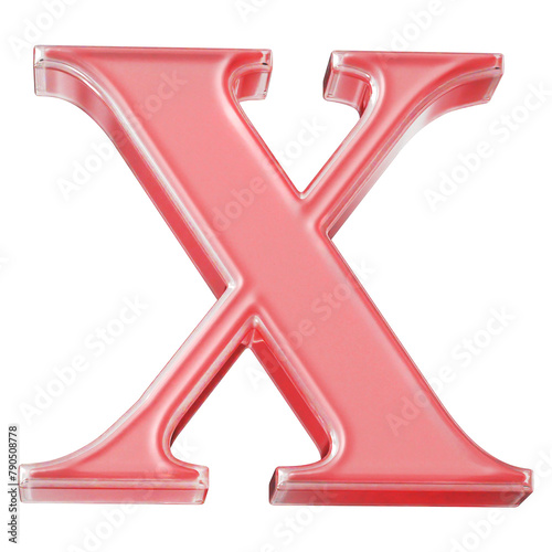 3d Letter X Red Font - 3d Alphabet
