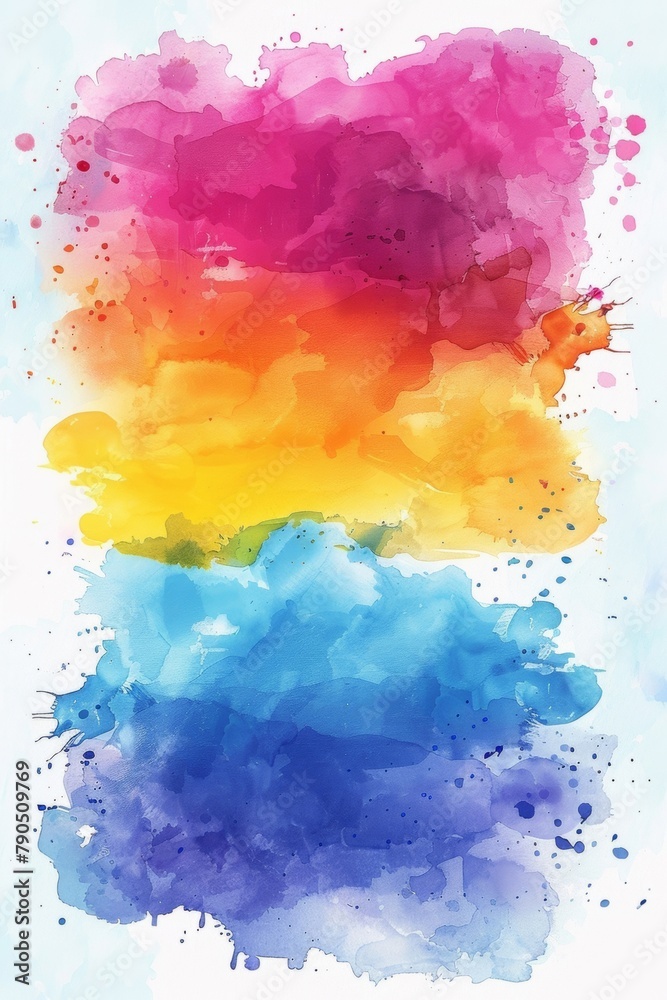 Obraz premium Colorful watercolor book cover vector set perfect for posters, magazines, banners, and more.