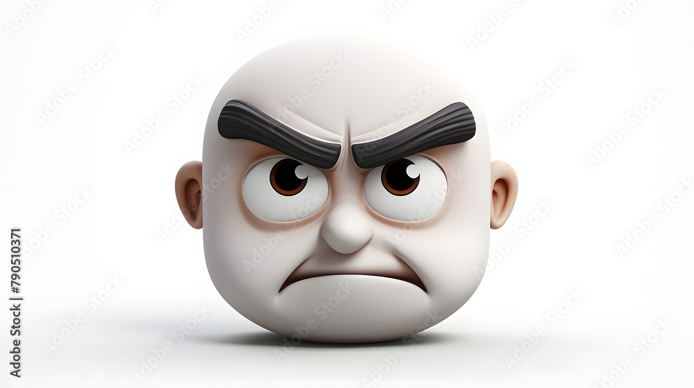 Scowl face icon 3d Scowl face icon 3d