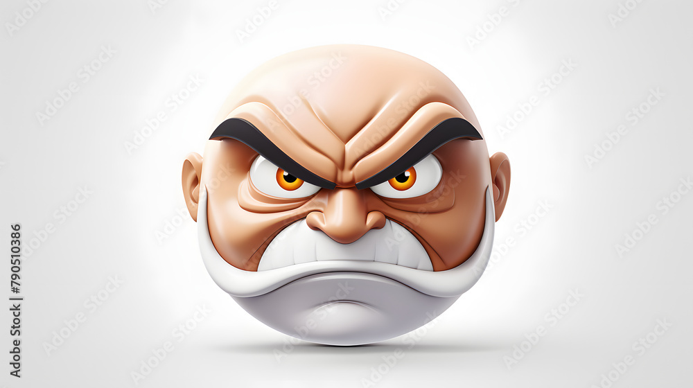 Scowl face icon 3d Scowl face icon 3d