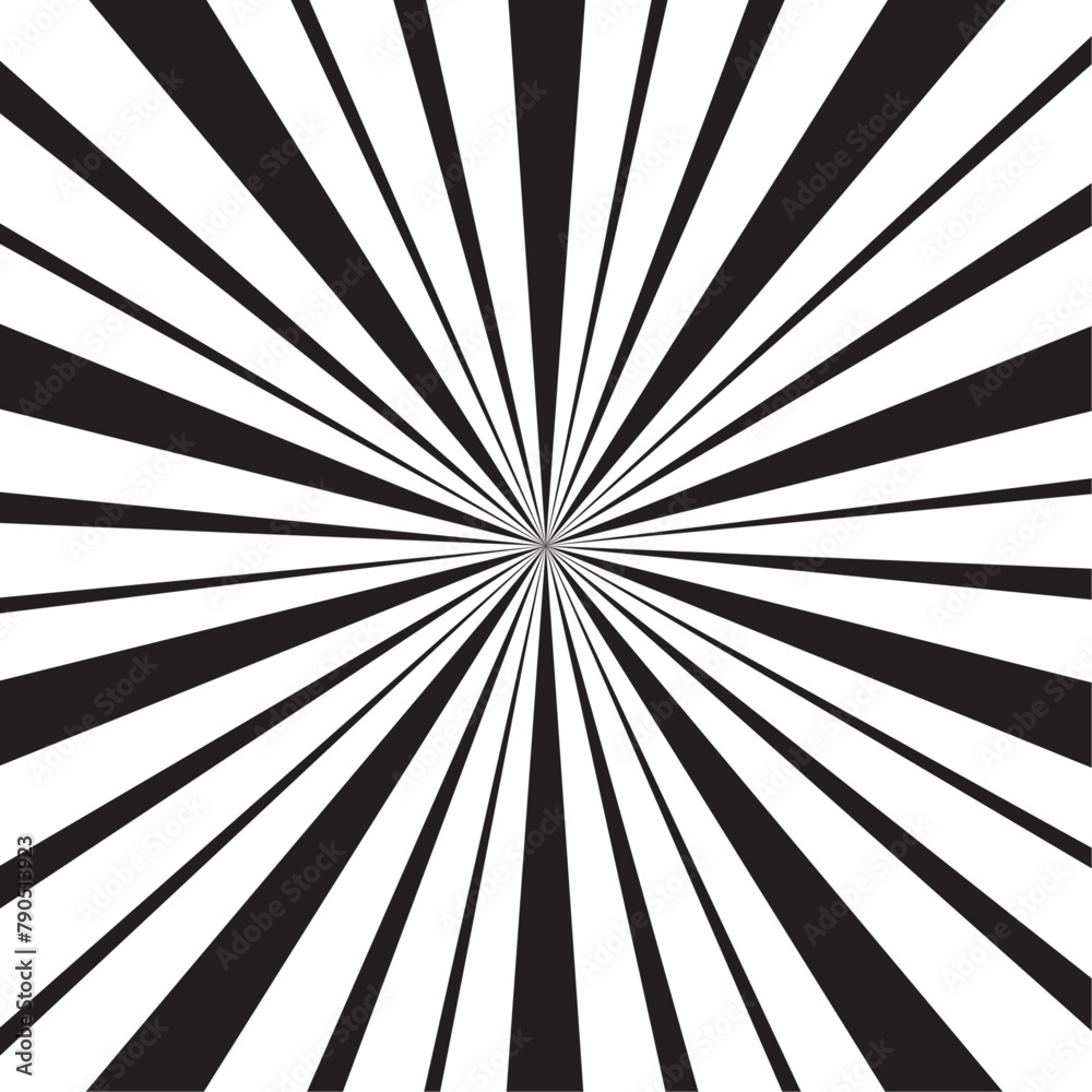 Sunburst Retro Vintage Style, Sunburst Pattern Background. Sunbeam Line Explosion. Vintage Banner Vector illustration