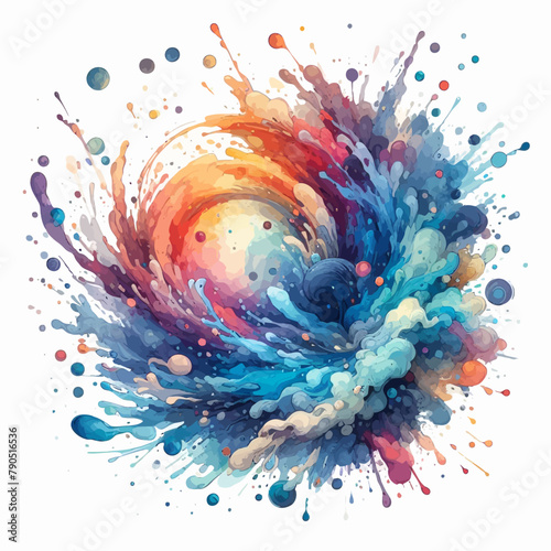 Pastel Watercolor Splash Clip Art Bundle, Color Splash Png, Colorful Pastel Brush Strokes Graphics