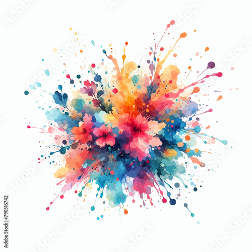 Pastel Watercolor Splash Clip Art Bundle, Color Splash Png, Colorful Pastel Brush Strokes Graphics
