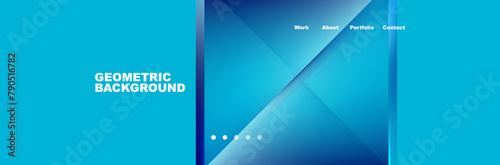 A rectangle display device with a vibrant electric blue geometric pattern on an azure background, resembling the clear sky reflecting on water