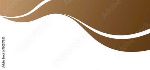 Abstract Brown Curved Banner Background. Vector Illustration photo