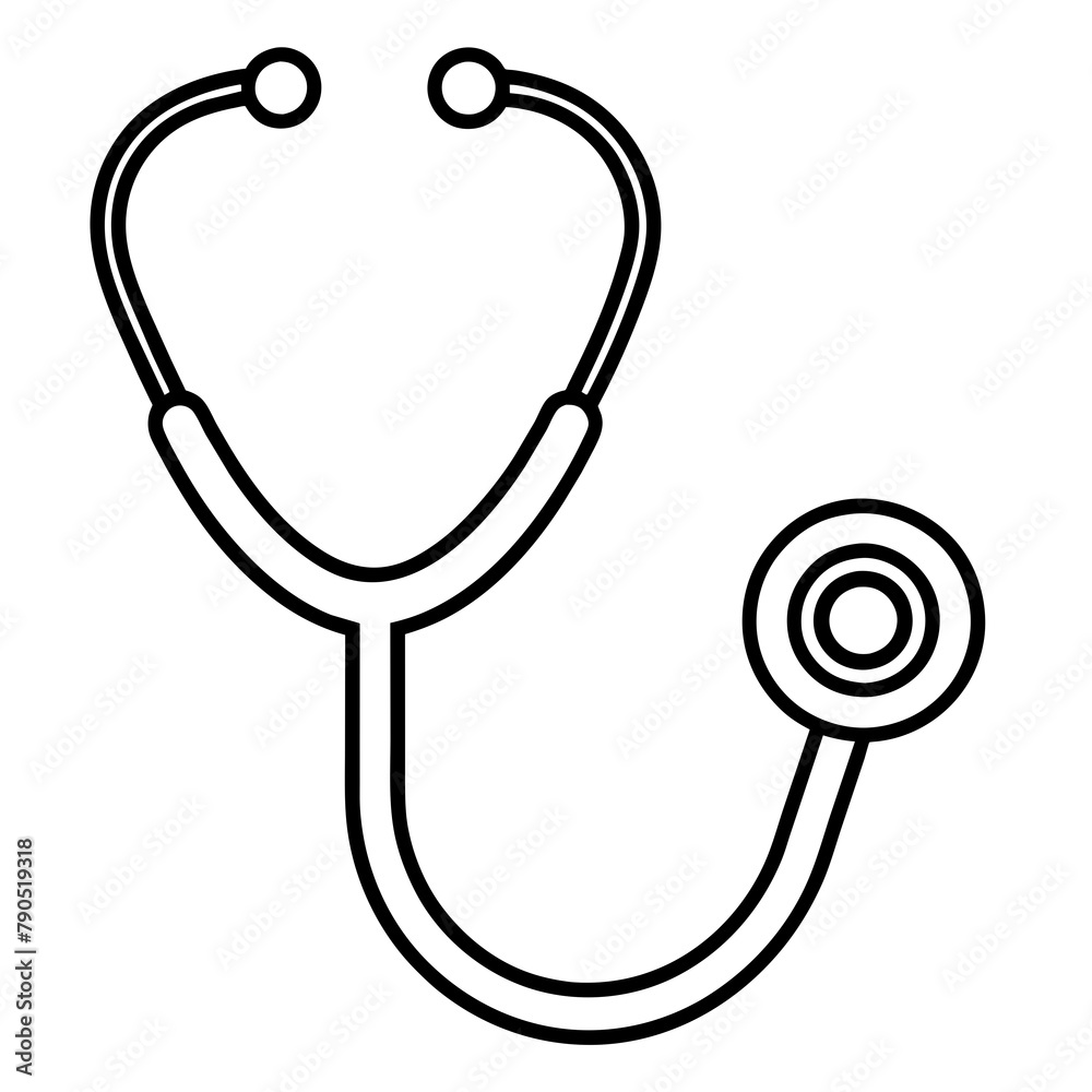 Stethoscope graphic line icon vector illustration Stethoscope graphic line icon vector illustration