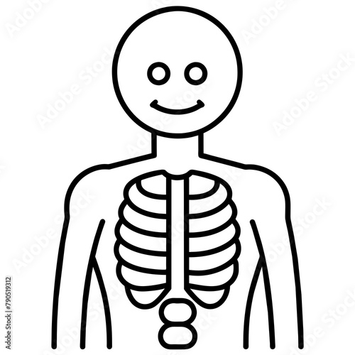 Skeletal Health Line Icon illustration 