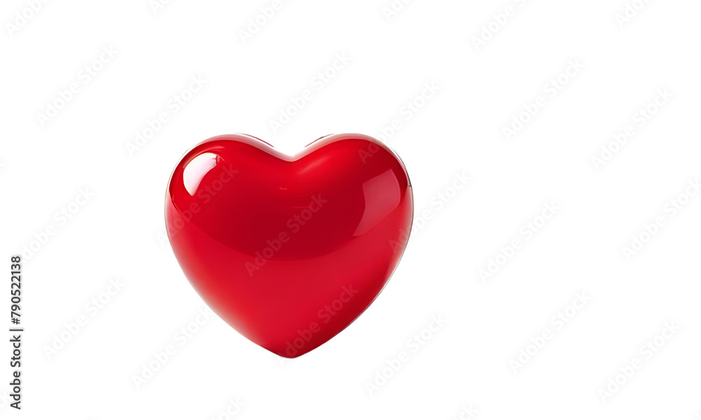 red heart isolated on white PNG file