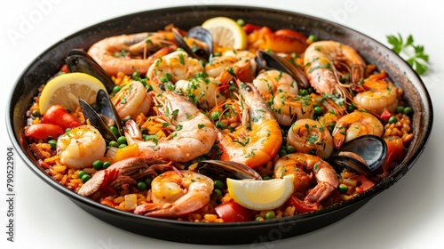 Spanish paella with seafood