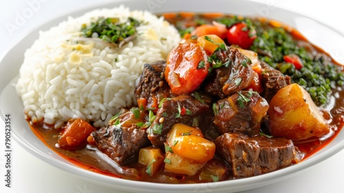 Zimbabwean sadza with beef stew