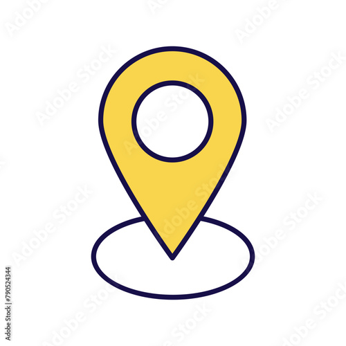 location pin icon with white background vector stock illustration
