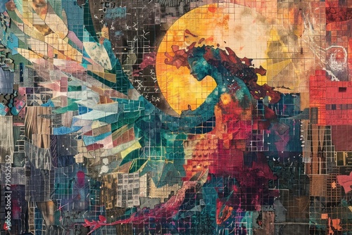Pixels form intricate tapestries, weaving stories of digital transformation.