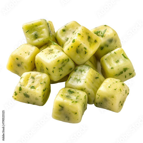 Tasty and Yummy Gitega Grilled Green Gari Gnocchi Isolated On White Background  photo