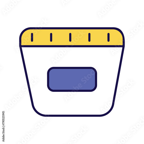 cream icon with white background vector stock illustration