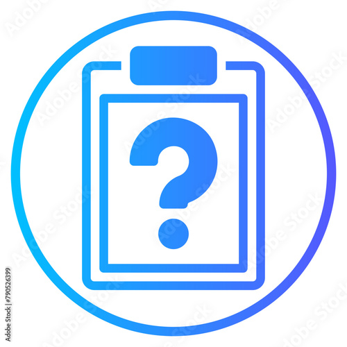 questionnaire gradient icon