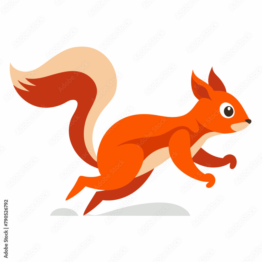 Squirrel vector illustration, a Running squirrel, squirrel eating nut vector Squirrel vector illustration, a Running squirrel, squirrel eating nut vector