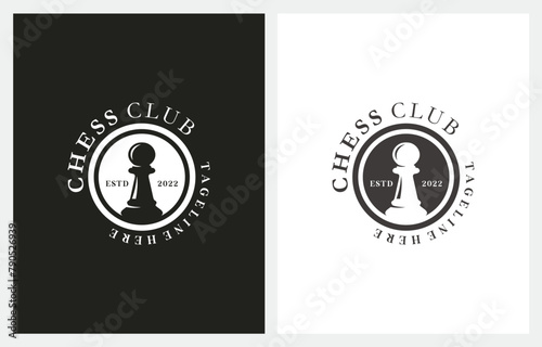 Chess King King Vintage Logo Label Design Ideas