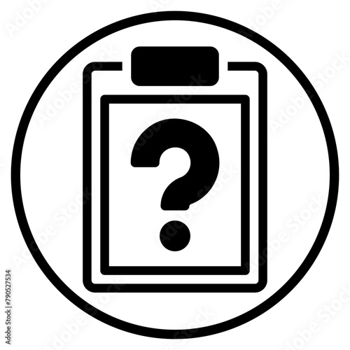 questionnaire glyph icon