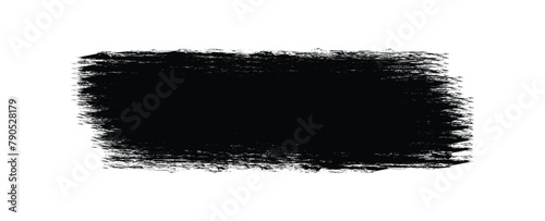 vector black line  grunge brush strokes ink paint isolated on white background