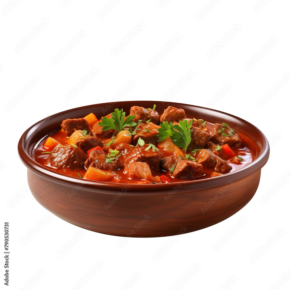 Delicious Goulash Isolated On White Background Delicious Goulash Isolated On White Background