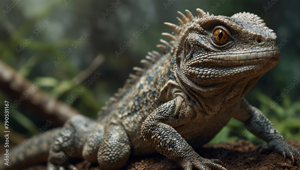Fototapeta premium lizard in the jungle 