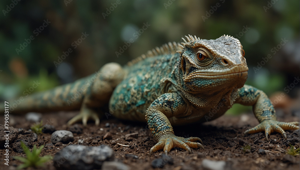 Fototapeta premium lizard in the jungle 