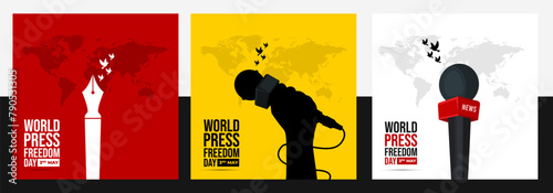 World Press Freedom Day Social Media Post. World Press Freedom Day or World Press Day To Raise Awareness of The Importance of Freedom of The Press.