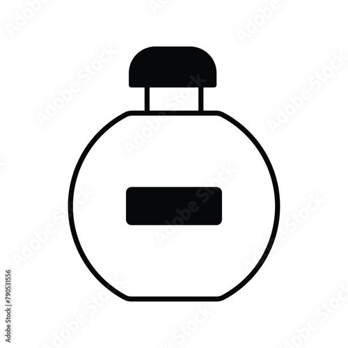 perfume bottle icon with white background vector stock illustration