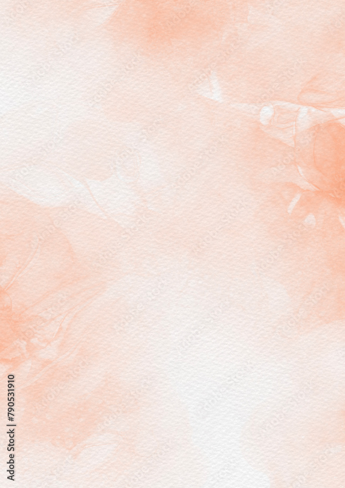 Abstract orange watercolor background paper texture