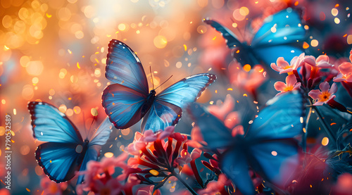 Fluttering Realities: Immersive AR Watercolor with Interactive Blue Butterflies © Thien Vu