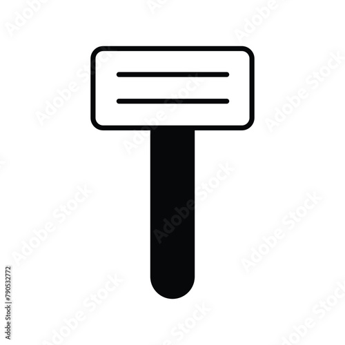 razor blade icon with white background vector stock illustration