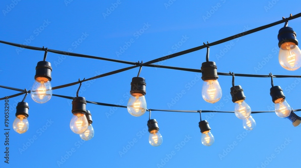 Light bulbs hanging from wire Light bulbs hanging from wire