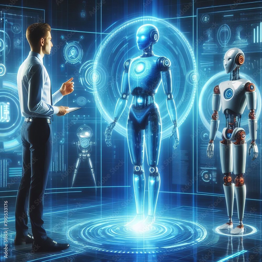 Science and artificial intelligence digital data connection technology concept, Generative Ai Science and artificial intelligence digital data connection technology concept, Generative Ai