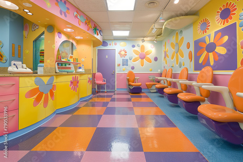 Colorful Children's Dentist Office with Fun Decor