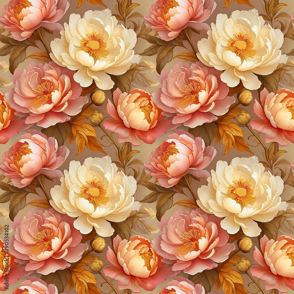 peonies seamless