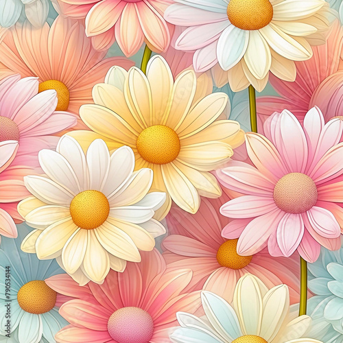 Daisy Seamless pattern