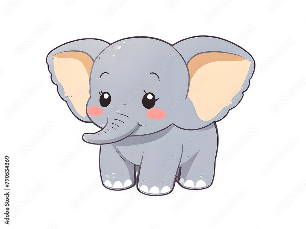 Elephant Illustration, elephant on tranparency
