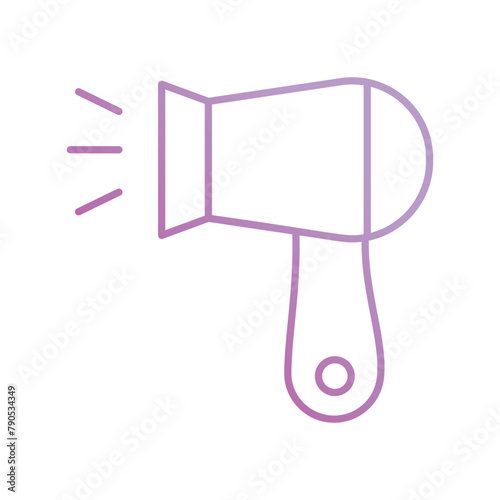 hair dryer icon with white background vector stock illustration