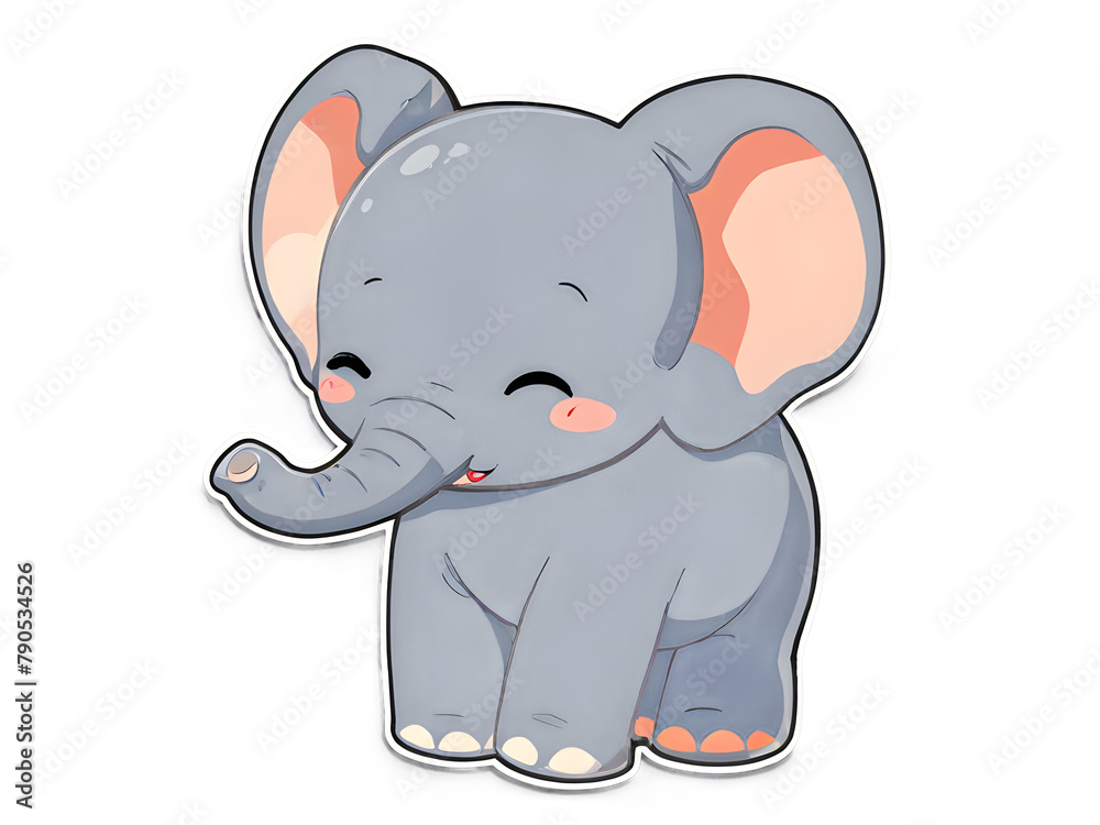 Elephant Illustration, elephant on tranparency
