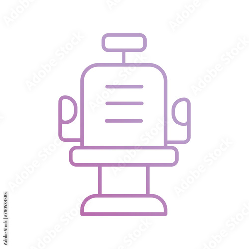 barber chair icon with white background vector stock illustration