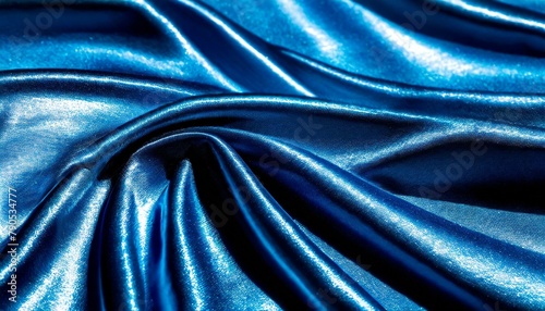 夏をイメージした青色の美しい布の背景素材