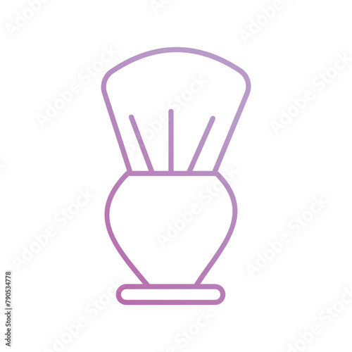 shaving brush icon with white background vector stock illustration