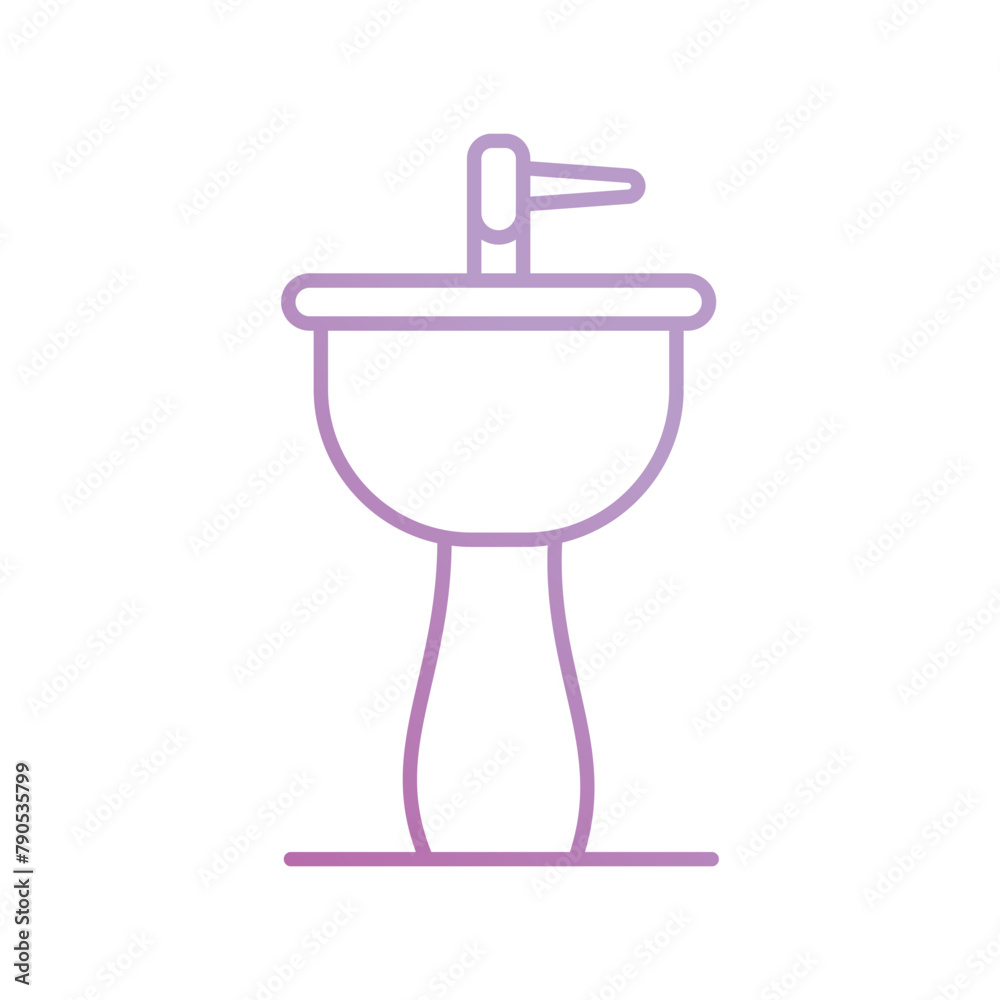 hair wash sink icon with white background vector stock illustration hair wash sink icon with white background vector stock illustration
