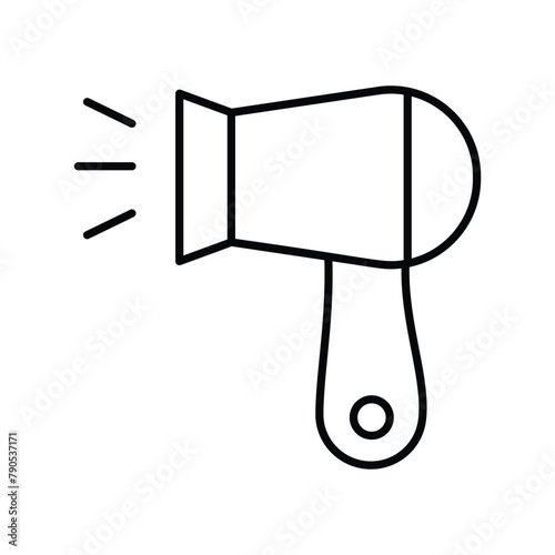 hair dryer icon with white background vector stock illustration