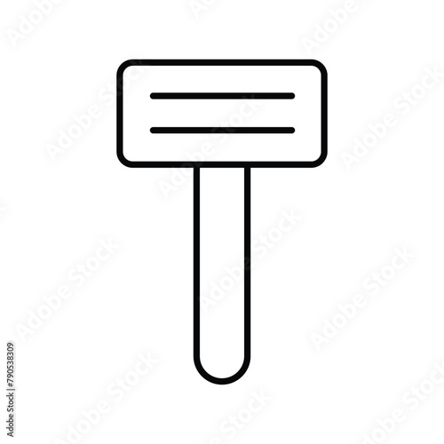 razor blade icon with white background vector stock illustration