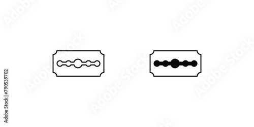 razor blade icon with white background vector stock illustration