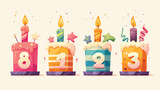 8 number birthday candle for 8th year anniversary a