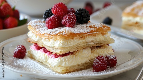 Puff pastry and cream layered cake