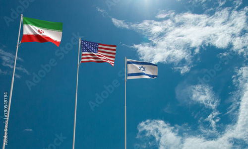israel usa iraq iran syria middle east country national asia egypt jordan yemen war qatar lebanon kuwait oman arab saudi arabia turkey blue sky background wallpaper copy space conflict crude oil gulf 