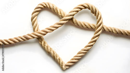 love made with beige rope. Generative AI